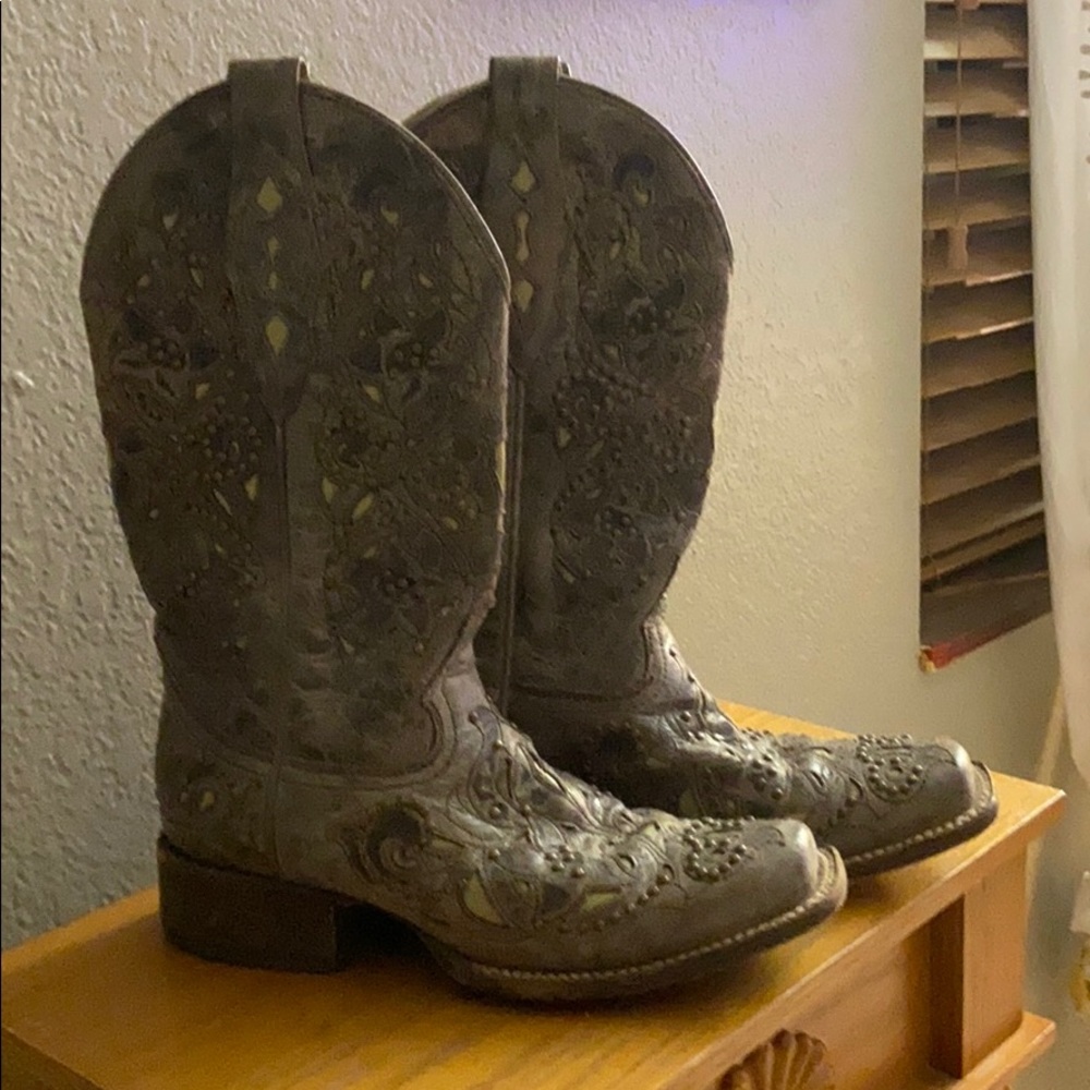 Corral cowgirl boots. Lightly worn.